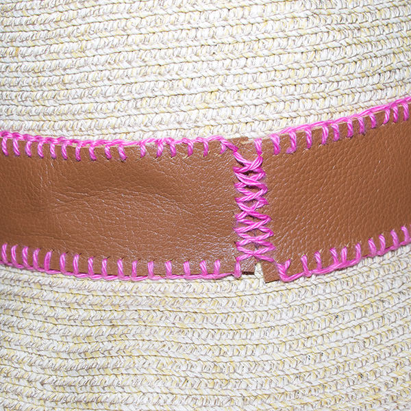 レザーパイピング中折れハット