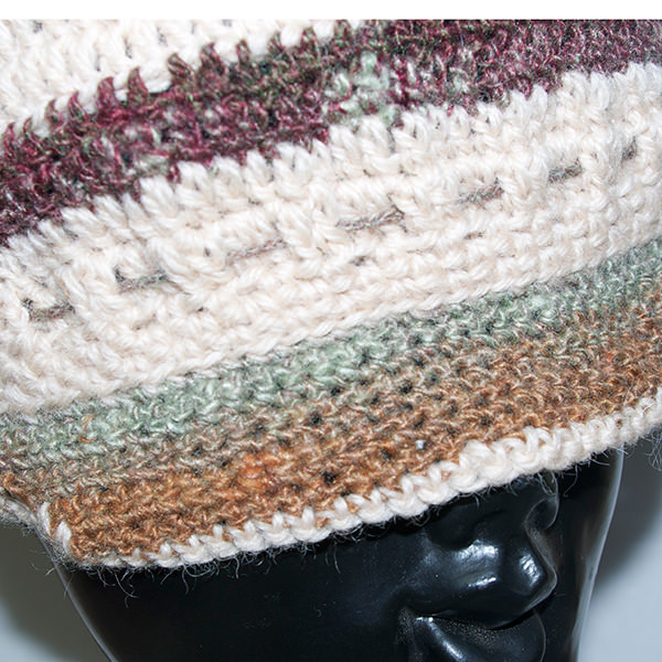 かぎ針ニットキャップ帽子