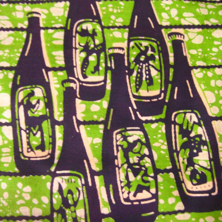 アフリカンバティック・グリーンビール柄