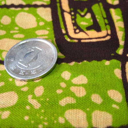 アフリカンバティック・グリーンビール柄