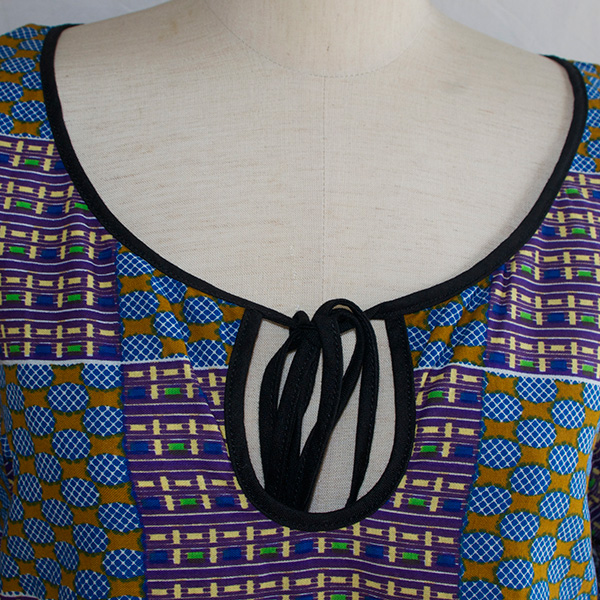 ケンテ柄チュニックワンピース