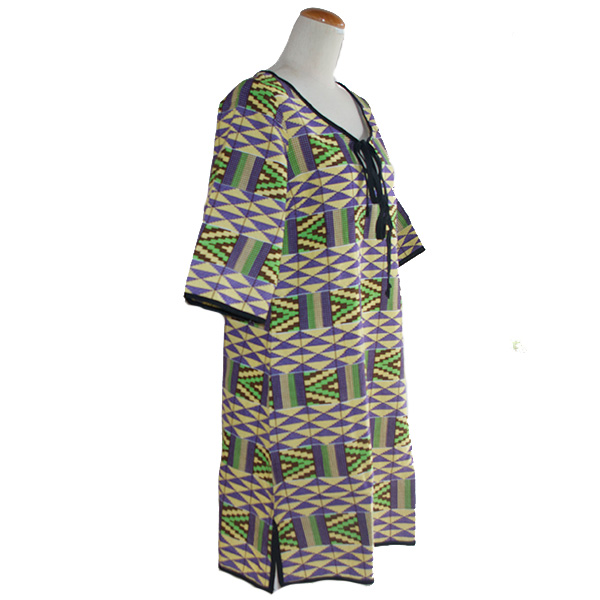 ケンテ布チュニックワンピース