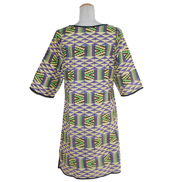 ケンテ布チュニックワンピース