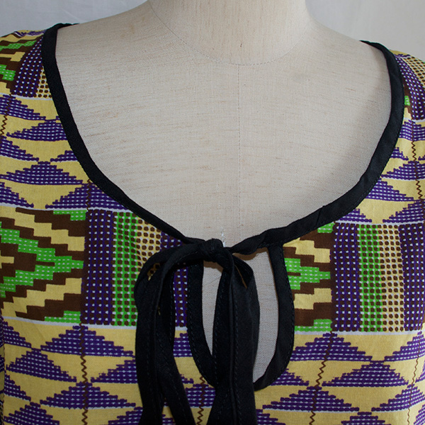 ケンテ布チュニックワンピース