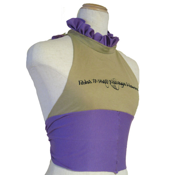 Tシャツリメイクホルタートップス