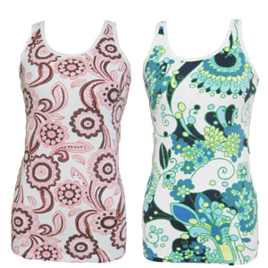 幾何学模様スパゲッティータンクトップ