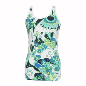 幾何学模様スパゲッティータンクトップ