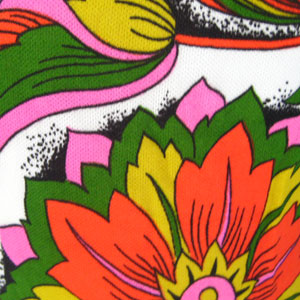 古着レトロ花柄長袖トップス