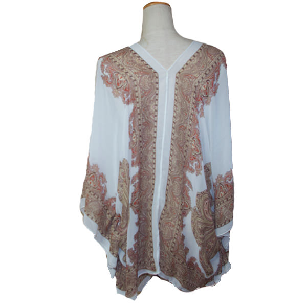 ペイズリー柄シフォンカバーアップ