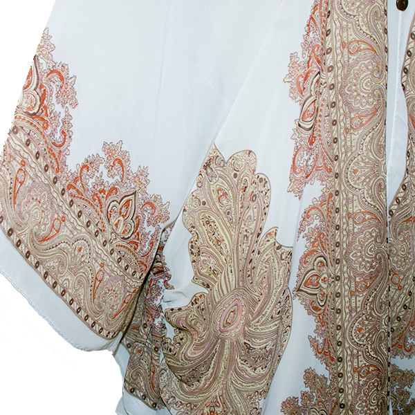 ペイズリー柄シフォンカバーアップ