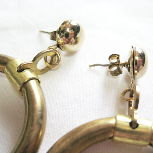 ゴールド　フープピアス