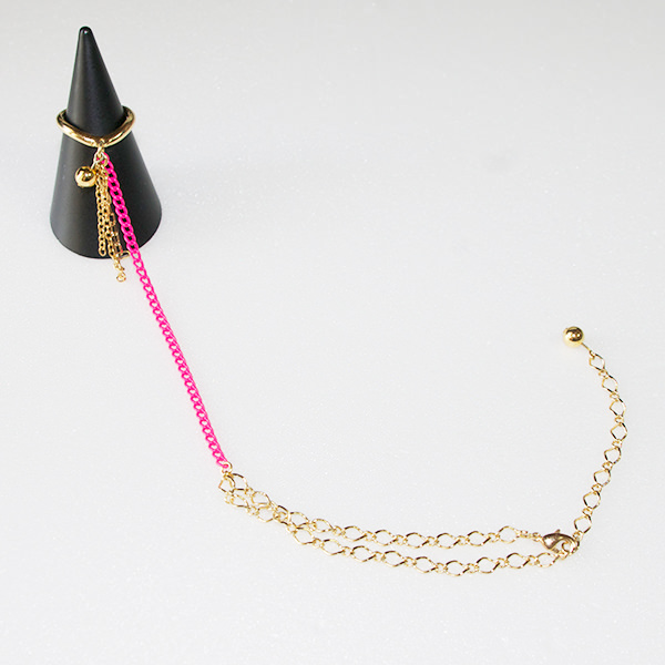 ピンクリングブレスレット