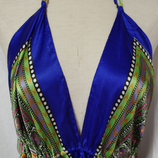 シルクサテンマキシ丈ワンピース