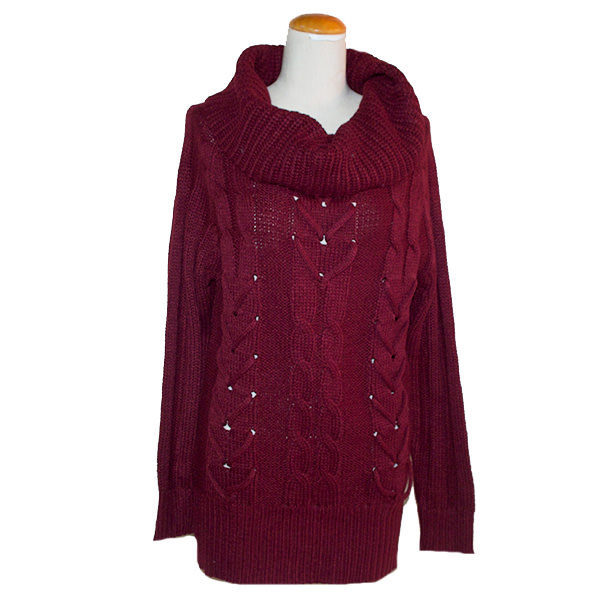 オフタートルネックニットワンピース