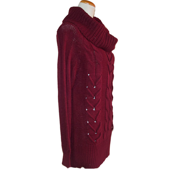 オフタートルネックニットワンピース