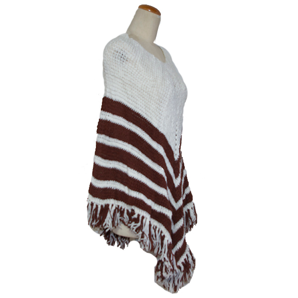 古着ツートンニットポンチョ