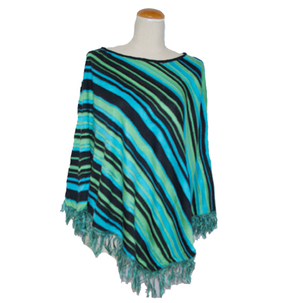 古着マルチカラーニットポンチョ