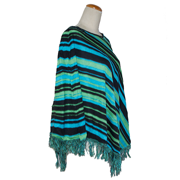 古着マルチカラーニットポンチョ