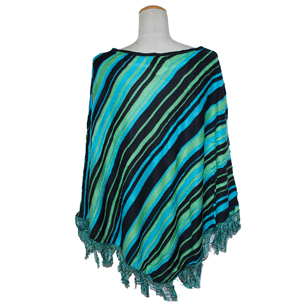 古着マルチカラーニットポンチョ