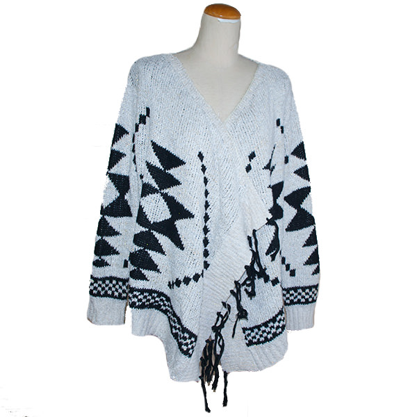 フリンジニットカーディガン"