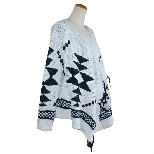 フリンジニットカーディガン