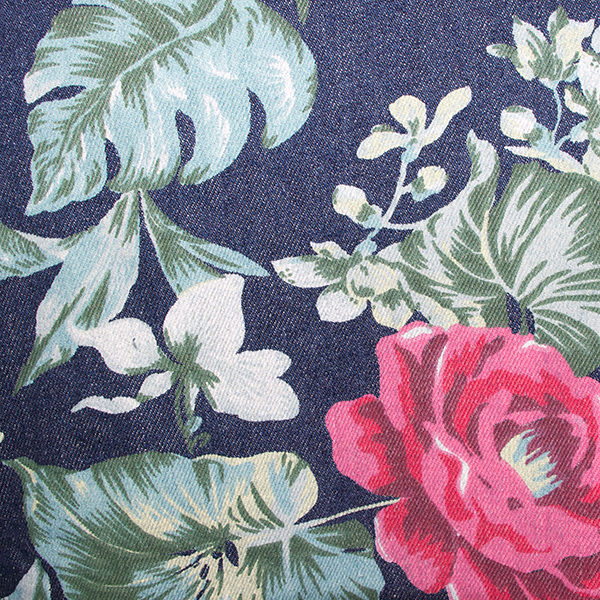 花柄デニムジャケット