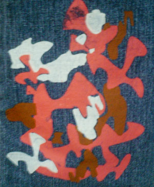 ペイント5ポケットデニムパンツ