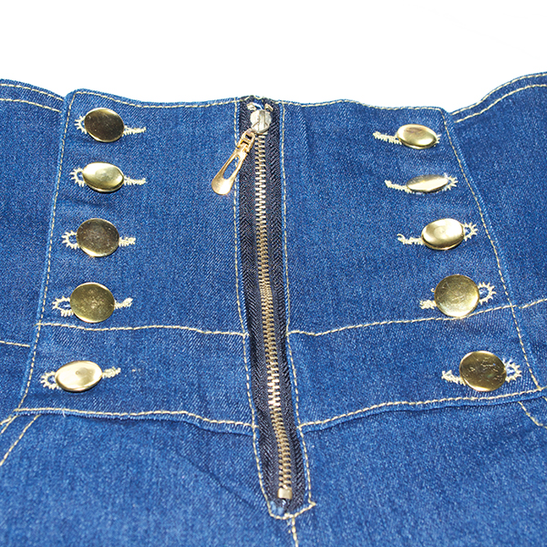 ハイウエストデニムショートパンツ