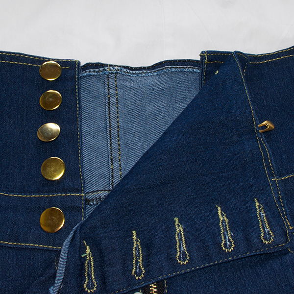 ハイウエストデニムショートパンツ