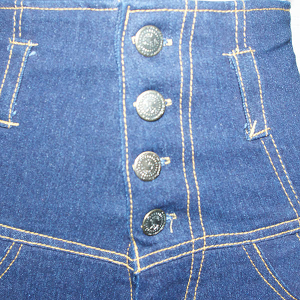 ハイウエストレースアップデニムパンツ