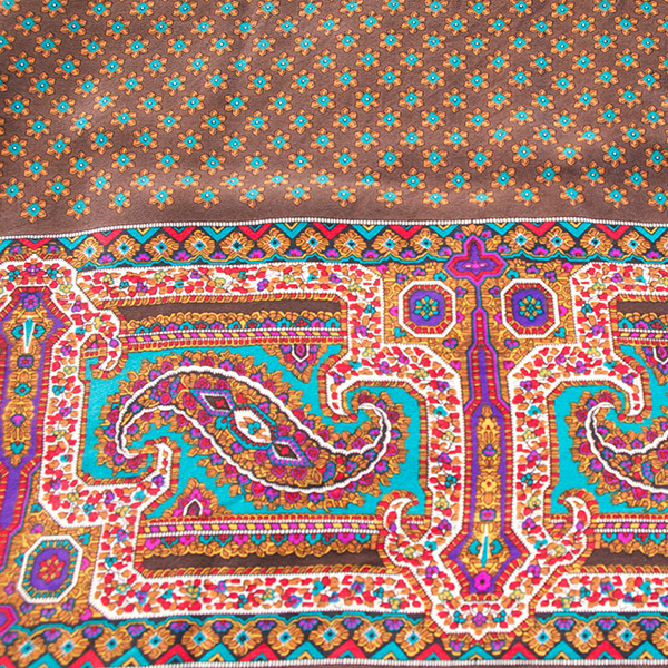 ペイズリー柄シルクスカーフ